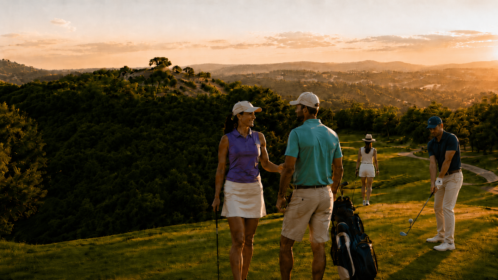 Texas Hill Country golf course with golfers